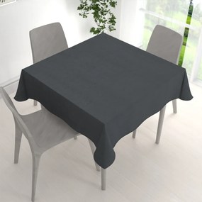 Biante Štvorcový obrus/imitácia brúsenej kože Alcantara ALC-016 Antracitovo sivý 110x110 cm