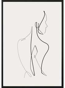 Nástenný plagát v ráme SKETCHLINE/NAKED, 40 x 50 cm