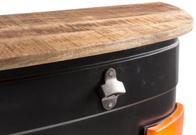 furniture-nabytek.cz - Masívny barový jedálenský stôl TATA z mangového dreva, lakovaný, čierny – 165×38×110 cm