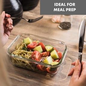 Klarstein Glaswerk Jardine, dózy na potraviny, súprava 3 kusov, 640 / 1040 / 1520 ml, borosilikátové sklo, vrchnák