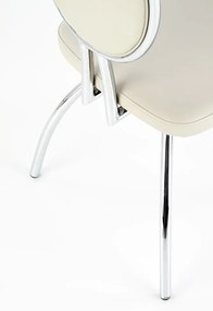 Jedálenská stolička RECIFE –⁠ PU koža/kov, sivá