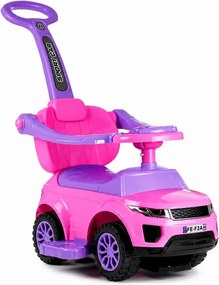 LEAN CARS Jazdítko s tlačnou rukoväťou 614W, ružové