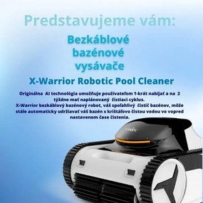 Bazénový vysávač X-WARRIOR POOL bez kábla, akumulátorový