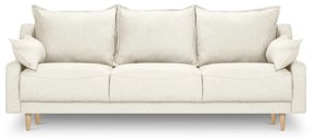 Krémovobiela rozkladacia pohovka s úložným priestorom Mazzini Sofas Freesia