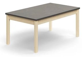 Stôl DECIBEL, 1200x700x530 mm, akustické linoleum, breza/tmavošedá
