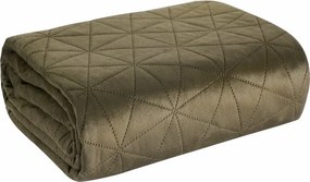 Dekorstudio Zamatový prehoz na posteľ LUIZ3 v hnedej farbe Rozmer prehozu (šírka x dĺžka): 200x220cm