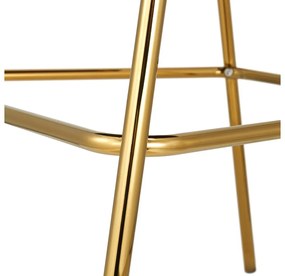 Barová stolička Dasmona 2 (sivohnedá + gold chróm zlatý). Vlastná spoľahlivá doprava až k Vám domov. 1119484