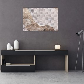Obraz - Tehlový múr (90x60 cm)