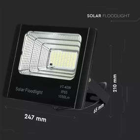 LED stmievateľný solárny reflektor LED/16W/3,2V 4000K IP65 + DO