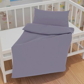 Biante Detské saténové posteľné obliečky do postieľky ST-016 Modrosivé Do postieľky 90x130 a 40x60 cm