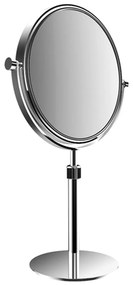 Emco Cosmetic mirrors Pure - Stojace okrúhle holiace a kozmetické zrkadlo, Ø 201 mm, 3 násobné zväčšovanie, chróm 109400119