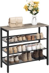 Botník Vasagle Ormio 69 cm černý/šedý