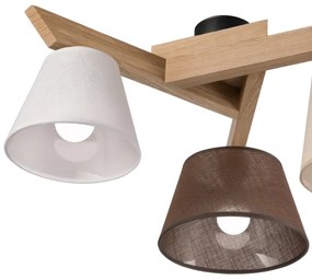 Brilagi - LED  Prisadený luster ANTHONY 3xE14/40W/230V dub