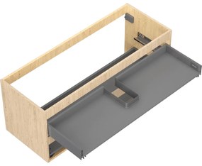 Mexen Box-A, závesná skrinka 120 cm, 2 zásuvky, dub, 91AX0-1200-470-2-81