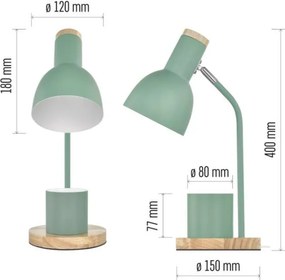 Stolná lampa Poppy zelená