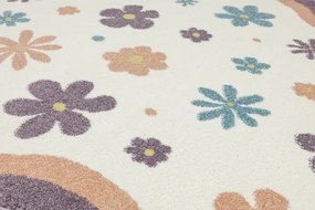 Koberec Lima M182A krémový / fialový