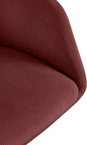 Jedálenská stolička Olema látka cord - bordová