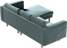 Poťah na sedačku Norsborg s ležadlom - 3 os. farba produktu zelená látka zamatová