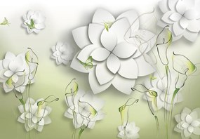 Fototapeta - Abstrakcie, kvety (147x102 cm)