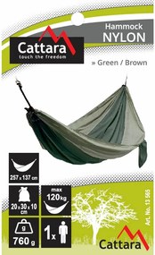 Cattaro Hojdacie závesné lehátko Nylon zelená, 275 x 137 cm