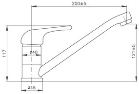 RAV Slezák SA005.0 - drezová batéria SAZAVA 11,7 cm lesklý chróm