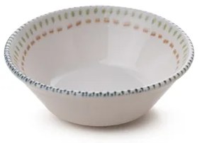 12-dielna pestrofarebná jedálenská súprava z porcelánu