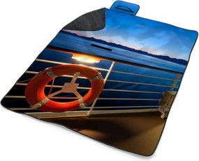 Sablio Plážová deka Pohľad z lode: 200x140 cm