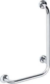 Bemeta Design HELP: Madlo, 680 mm, v tvare L, pravé, s krytkou, nerez, mat - 301112062