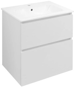 Sapho Sapho, EZARA umývadlová skrinka 59,2x64x46cm, biela lesk, EZ601-3030