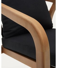 Jedálenská stolička v čierno–prírodnej farbe v súprave 4 ks Malaret – Kave Home