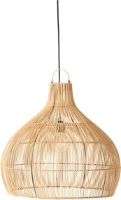 Závesné prírodné ratanové tienidlo Pear shape - Ø 83 * 76 cm / E27