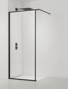 Sprchová zástena SAT Walk-In so stieracou lištou 130 cm SATWISL130C