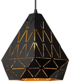 Toolight - Trojuholníková stropná lampa 1xE27 APP252-1CP, čierna, OSW-08007