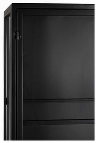 Čierna kovová vitrína 70x170x35 cm Rob – White Label