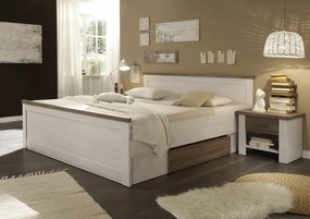 Posteľ s nočnými stolíkmi Luca 180x200 cm, bielená pínia