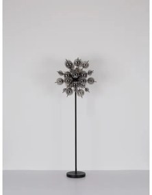 Globo 15633SS - Stojacia lampa UDO 6xE14/25W/230V čierna/dymová
