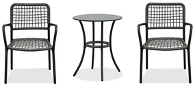 Autronic Záhradný set 1+2, kov, polyratan, sivá, AZ-L1103 GREY