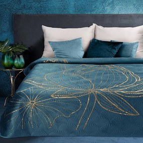 Dekorstudio Luxusný prehoz na posteľ v tyrkysovej farbe Lotos2 Rozmer prehozu (šírka x dĺžka): 170x210cm