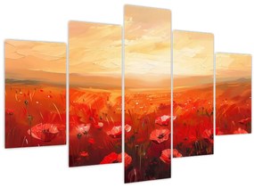 Obraz - Pole vlčích makov (150x105 cm)