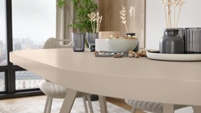 Mazzoni EXPANSO Kašmír / kašmírové nohy - OVÁLNY ROZKLADACÍ STÔL 160-360 cm PRE 16-18 OSÔB
