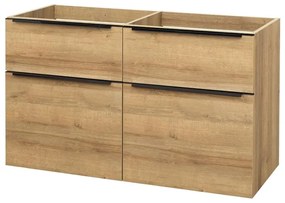 Mereo Mereo, Mailo, kúpeľňová skrinka 121 cm, čierne madlo, MER-CN523SB