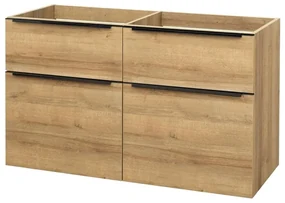 Mereo Mereo, Mailo, kúpeľňová skrinka 121 cm, čierne madlo, MER-CN523SB