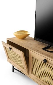 TV stolek HAPSIYAS 180 cm dub/černý