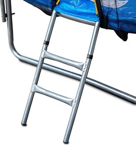 Záhradná trampolína so sieťou a rebríkom BLANDON 304 cm modrá/čierna