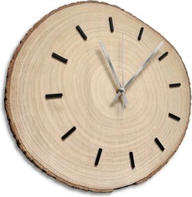 Nástenné hodiny z kmeňu stromu s originálnou kôrou  | KORRO: Amber - 3072 26-29 cm 4815-115591 KOR008