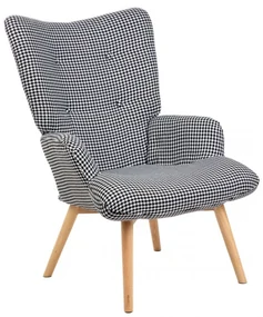 Kreslo MOSS čierno-biele 862361