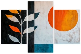 Obraz - Abstrakcia rastliny a slnka (90x60 cm)