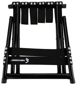 Vergionic 7816 Skladacia turistická stolička s operadlom, nosnosť 100 kg, čierna