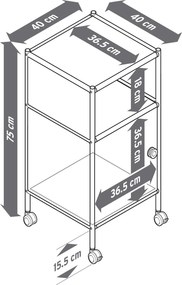 Kovová skrinka na kolieskach »CN3 Kids«, pistáciová
