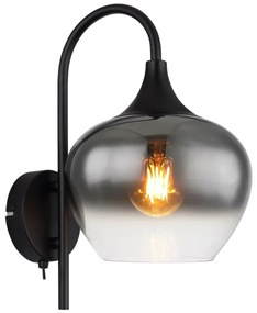Globo 15548W - Nástenná lampa MAXY 1xE27/40W/230V čierna